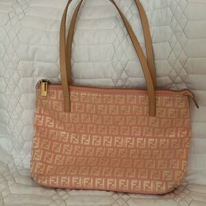 Fendi Pink and Tan Women's Bag